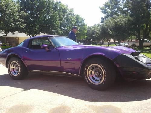 1979 chevrolet corvette l-82 v8 base coupe purple 104k original miles t-top