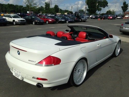 2007 bmw 650i convertible white with red interior