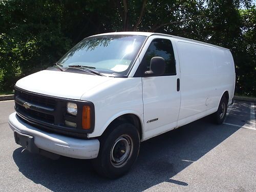 2001 chevy 3500 diesel cargo van ready to work!