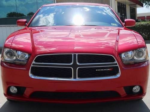 2012 dodge charger r/t 5.7l hemi 5k mi clean carfax red w/blk lthr *we finance*