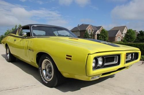 1971 charger r/t build sheet 440 fresh air citron yella super rare gorgeous