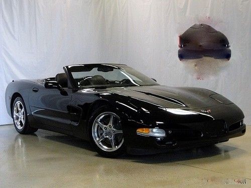 Black on black on black corvette convertible,low miles 31551,