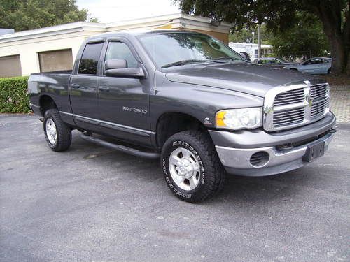 2004 dodge 5.9 cummins diesel 4x4 short box quad cab grandpa 1 owner florida!