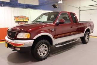 2003 f150 red xlt super cab 7700# gvw tow pack 4x4 chrome wheels cloth seats cd