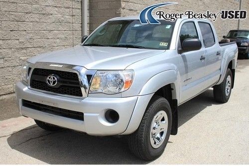2011 toyota tacoma pre-runner sr5 double cab automatic silver aux/mp3 input abs