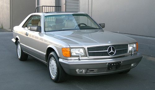 1991 mercedes 560sec - smk silv/creme - ca car - recs - exceptional and orig.