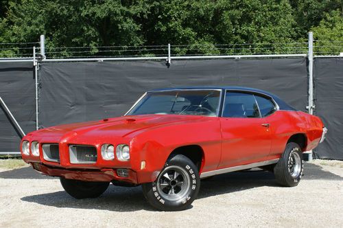 70 gto 4 speed coupe, phs certified #'s matching cardinal red 67 68 69 71 72