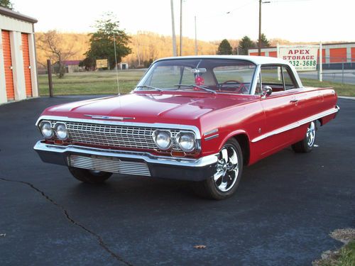 2 door impala sport coupe - red with white top