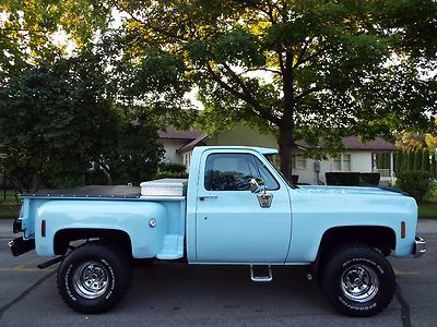 Beautiful 1978 chevrolet c10 shortbox stepside 4x4 350 v8 a/t p/s p/b nice !!