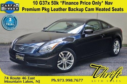 10 g37x 50k *finance price only* nav premium pkg leather backup cam heated seats