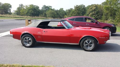 1968 pontiac firebird 400 4 speed convertible no reserve all #'s match 1 owner!