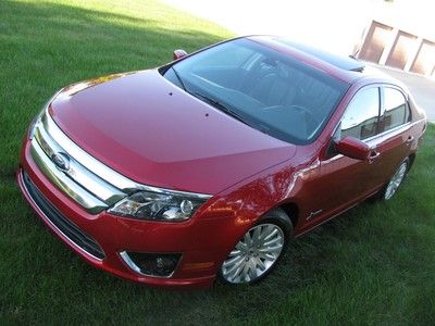 2012 FORD FUSION HYBRID Leather Blind spot mirror rear camera Sync Sunroof 41mpg, US $18,450.00, image 11
