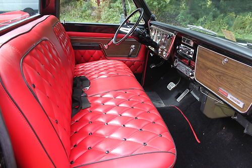 1972 C10 Chevrolet Cheyenne Super Short Bed, Black with Red Custom Interior, US $24,500.00, image 9