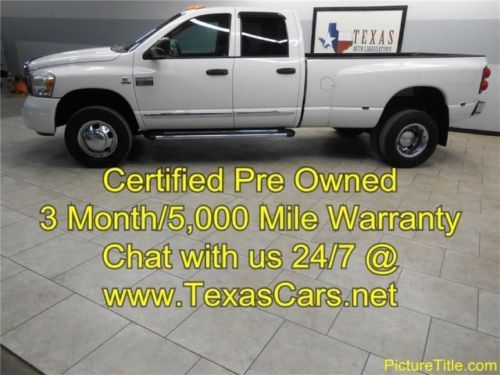 08 ram 3500 laramie dually diesel 4wd leather gps navi tv warranty finance texas