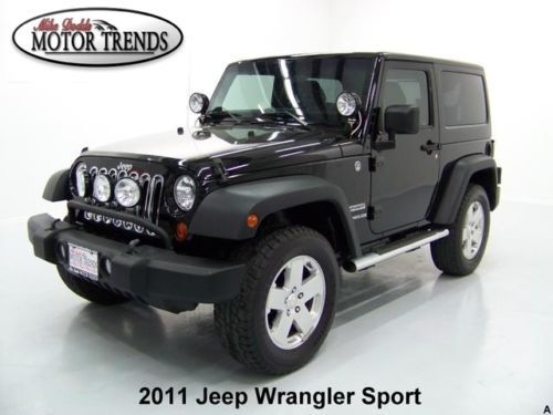 2011 jeep wrangler hardtop sport 4x4 custom lights boards tinted windows 17k