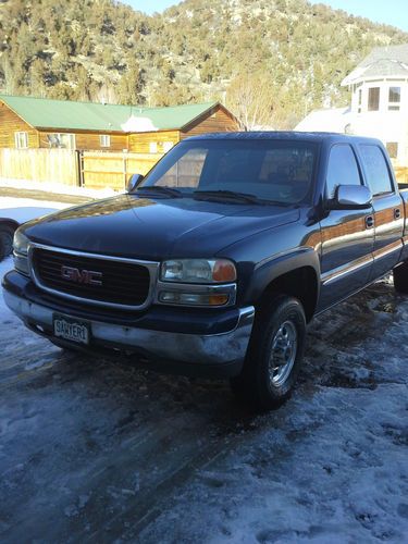 2002 blue gmc 1500hd sle 4x4 crew cab pickup