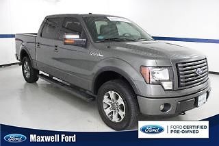 12 ford f-150 4wd supercrew 145&#034; fx4 leather roof navigation 4x4