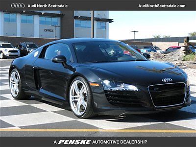 09 r8 manual shift quattro black 17 k mile gps heated seats one owner car fax