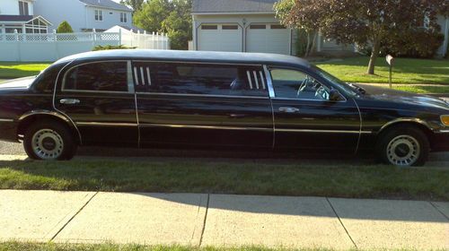 1999 lincoln stretch limo, black, 100 inches