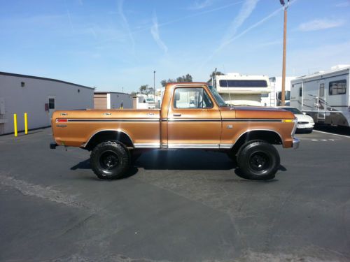 1974 ford f-100 ranger short bed 4x4 390 v8 4-inch lift 4-speed 4wd