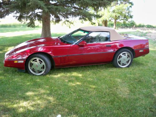 1989 chevrolet corvette convertible in kandy brandywine (custom color)