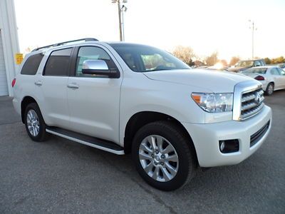 2013 toyota sequoia platinum in blizzard pearl