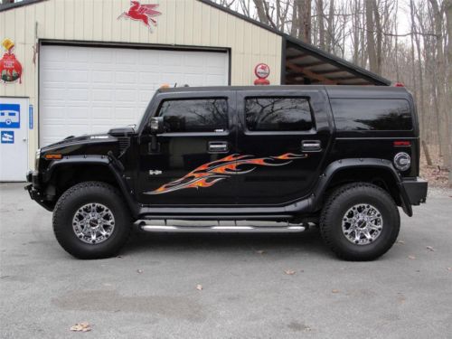 2005 h2 hummer luxury loaded black on black lots xtras nice truck