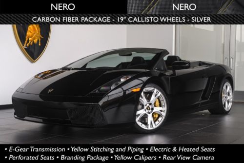 Carbon fiber package; e-gear trans. yellow calipers; yellow stitching and piping