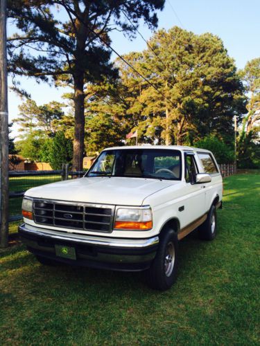 Ford bronco eddie bauer edition white classic 2 door north carolina 351 winsor