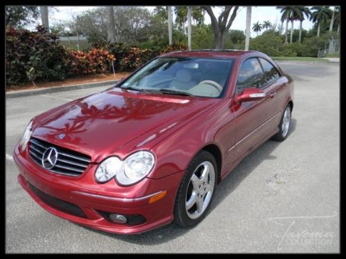 03 clk500 amg pkg clean carfax keyless go amg chrome wheels nappa leather fl