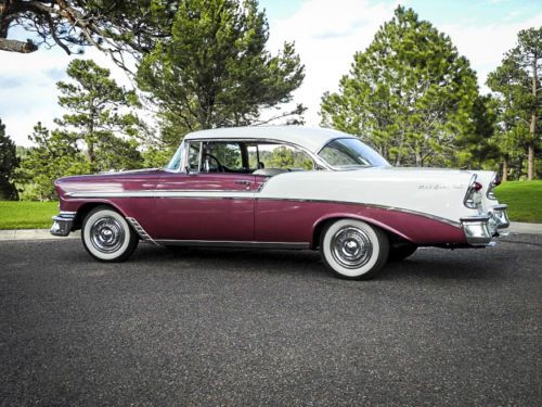 1956 chevy bel air 2 door hardtop; numbers match, restored 1984 garaged 30 years