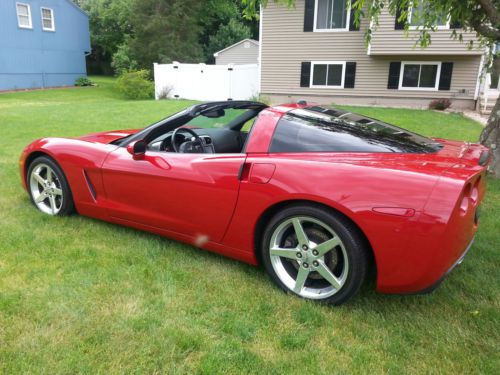 2005 corvette z51 red only 10,855 miles!!!  like new!  fully loaded with nav