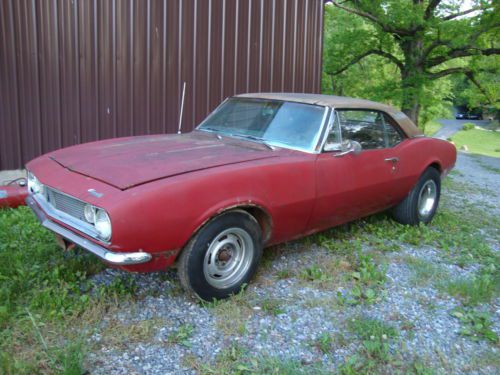 1967 chevrolet camaro project 327-275 hp ps,pb, console  at.