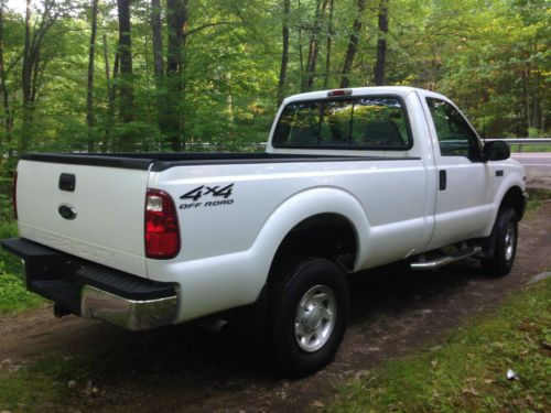 02 ford f350 4x4 super duty triton v8 5.4 pickup truck w/ plow &amp; line x liner