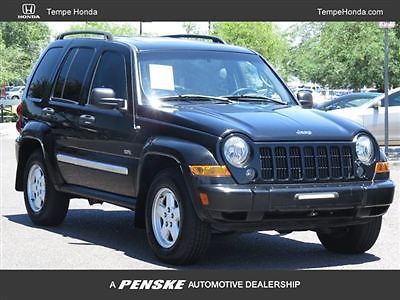 Jeep liberty 4dr sport 4wd low miles suv manual gasoline 3.7l v6 black