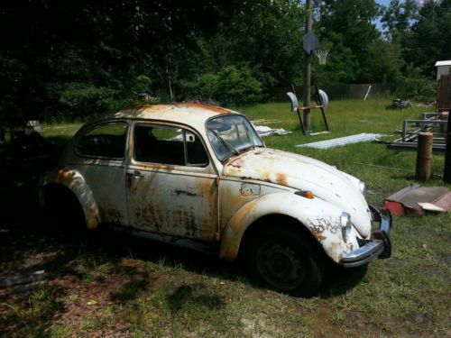 1969 vw beetle bug great project start! solid pans, rolls, motor turns! original