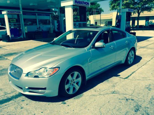 2009 jaguar xf luxury sedan 4-door 4.2l silver/black super clean