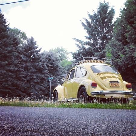 1973 volkswagen super beetle, solid build, raked out, turbo kit, roof rack