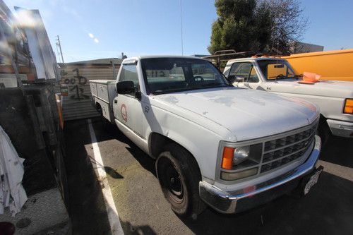 1988 chevy truck 3500 cheynne w galvanized steel bed and service boxes
