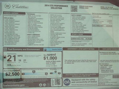 2014 Cadillac CTS Performance, US $46,005.00, image 10