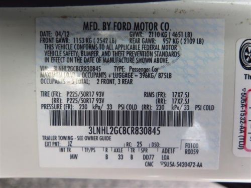 2012 Lincoln MKZ, US $22,600.00, image 14