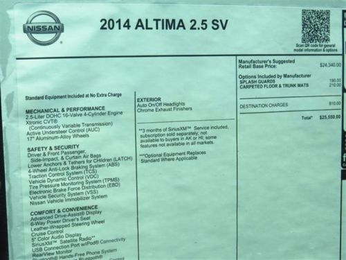 2014 Nissan Altima 2.5 SV, US $22,354.00, image 6