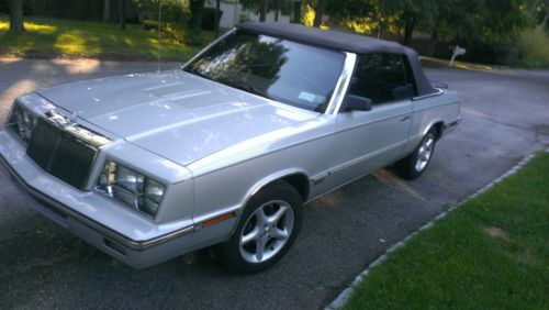 1985 chrysler lebaron base convertible 2-door 2.2l turbo - mint condition