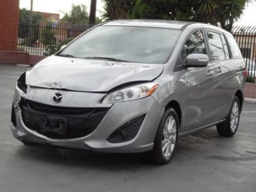 2014 mazda mazda5 damaged repairable rebuilder salvage fixable runs! low miles!