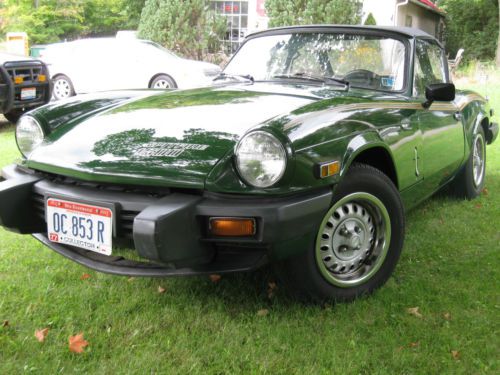 1980 triumph spitfire 1500 sports car british racing green, 37923 ac. miles