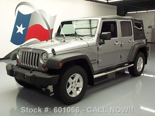 2013 jeep wrangler unltd sport convertible 4x4 6spd 10k texas direct auto