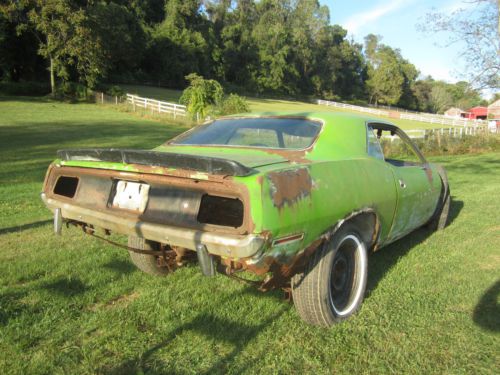 1970 plymouth aar cuda fj6 sassy grass green 340 six pack project car