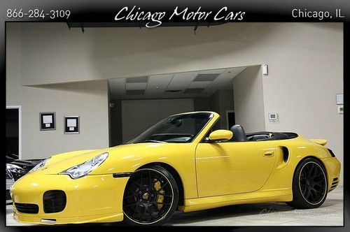 2005 porsche 911 turbo s cabriolet speed yellow carbon fiber over 700++hp !