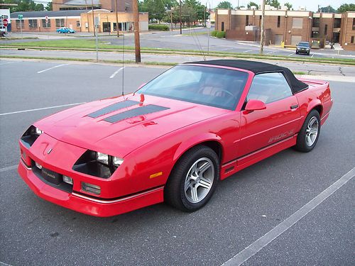 1989 iroc z-28 convertible - red/red leatheroriginal rare unrestored