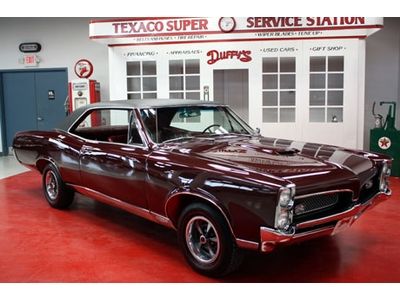 1967 pontiac gto hardtop burgundy 4 speed manual